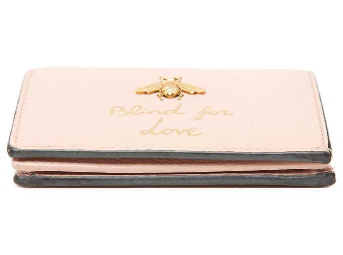 Cartera compacta Gucci de piel de becerro rosa Blind for Love - vista 3
