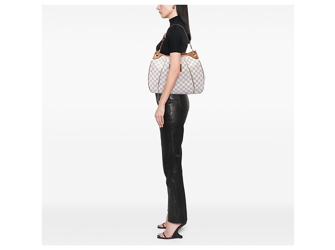 Louis Vuitton White Damier Azur Galliera PM Bianco - vista 6