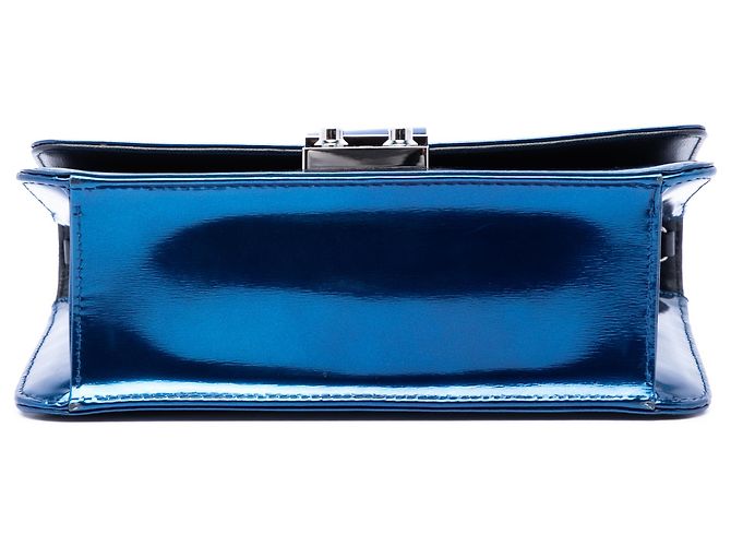 Miss Dior Promenade Crossbody in vernice blu Dior - vista 3