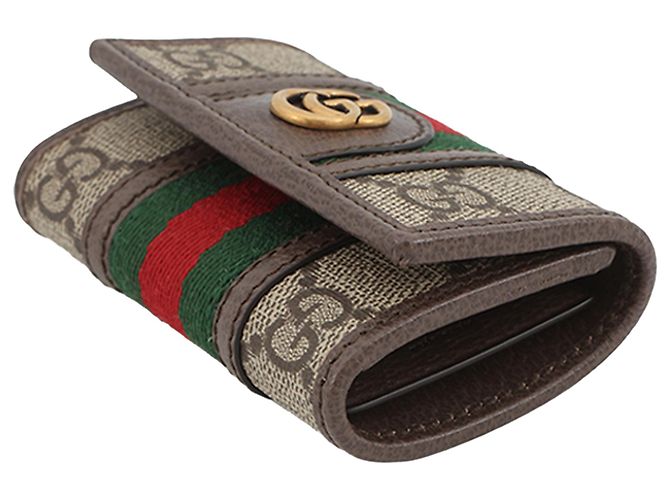 Gucci Beige GG Supreme Web Ophidia Schlüsselcase - Ansicht 3