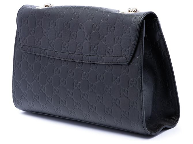 Borsa a tracolla Gucci Black Medium Guccissima Emily Nero - vista 2
