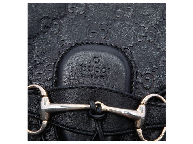 Borsa a tracolla Gucci Black Medium Guccissima Emily Nero - vista 5