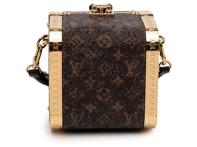 Borsa Louis Vuitton Brown Sea Treasure Monogram Satin Treasure Box Marrone - vista 3