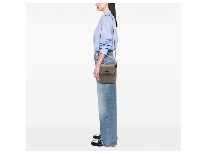 Gucci Beige GG Supreme Crossbody - vista 6