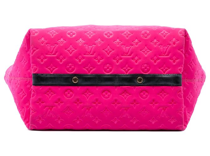 Louis Vuitton Pink Monogram Embossed Neoprene Scuba MM Rosa - vista 3