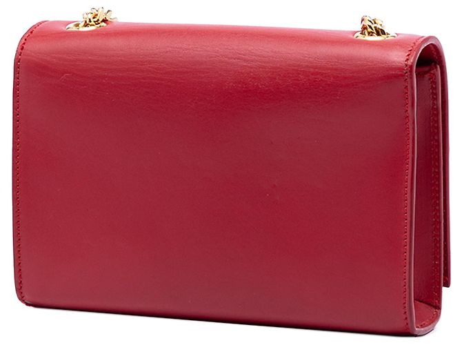 Borsa a tracolla Kate con nappa in pelle di vitello liscia con monogramma rossa di Saint Laurent Rosso - vista 2