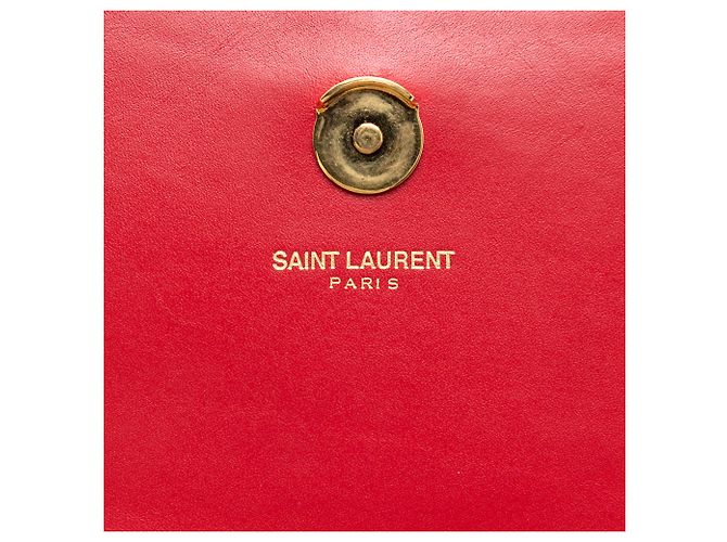 Borsa a tracolla Kate con nappa in pelle di vitello liscia con monogramma rossa di Saint Laurent Rosso - vista 5