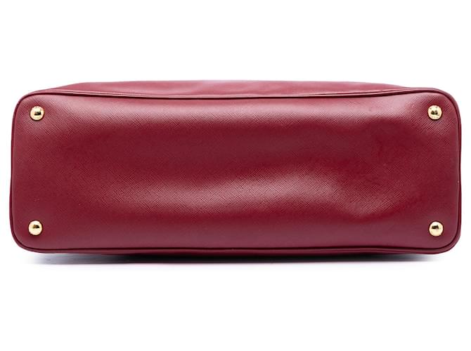 Borsa Prada Red Extra Large Saffiano Lux Promenade Rosso Bordò - vista 3