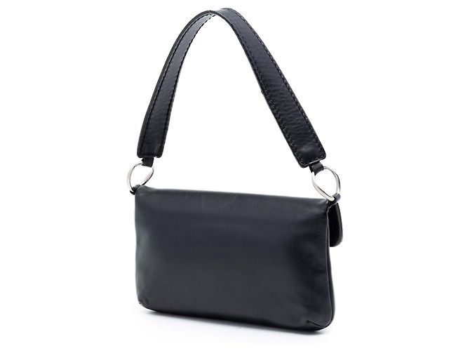 Borsa a tracolla Chanel Black Calfskin Square Stitched Mademoiselle Nero - vista 2