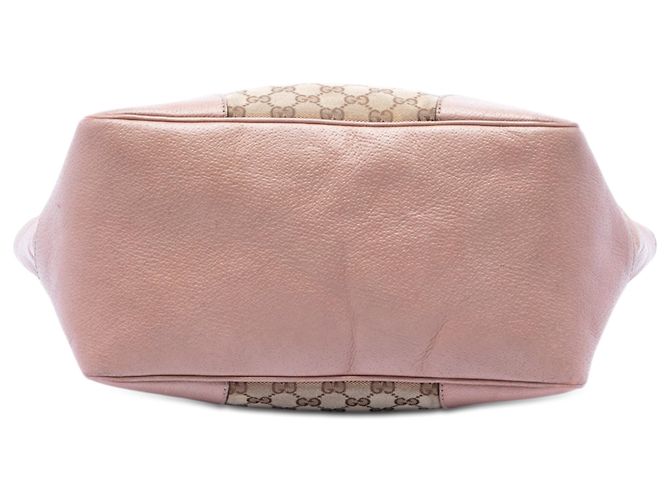 Borsa Tote Bree in tela GG beige e pelle Gucci - vista 3