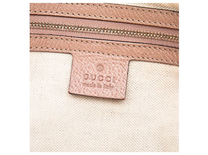 Borsa Tote Bree in tela GG beige e pelle Gucci - vista 5