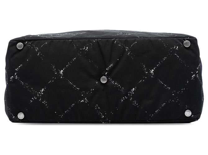 Tote in nylon Chanel Black Old Travel Line Nero - vista 3