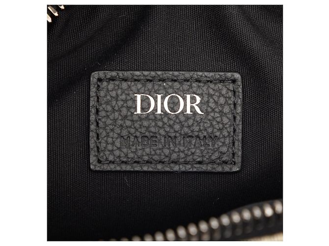 Triple pochette Saddle in tela Blue Oblique di Dior Blu navy - vista 5