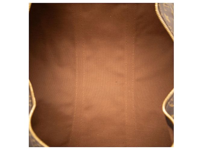 Louis Vuitton Marrone Monogram Keepall Bandouliere 55 - vista 4