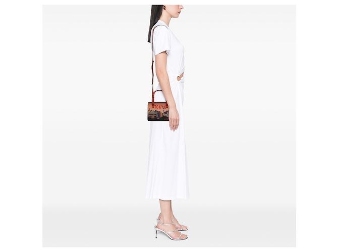 LOEWE Borsa a mano Tokyo Postal in piccola pelle arancione Rosso - vista 7