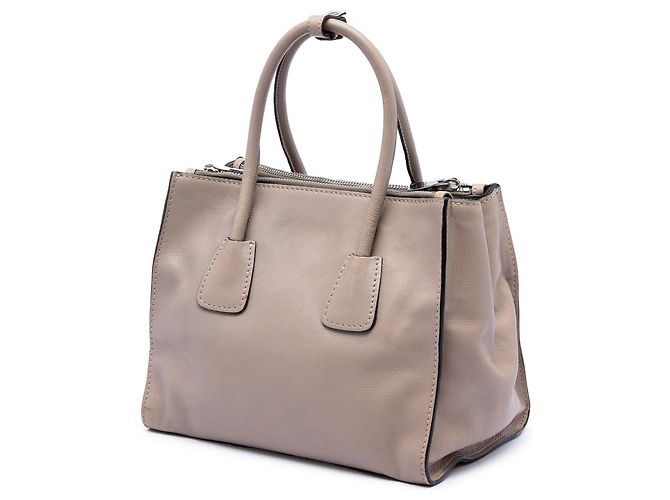 Borsa Prada Beige Glace Calf Twin Pocket Double Handle - vista 2