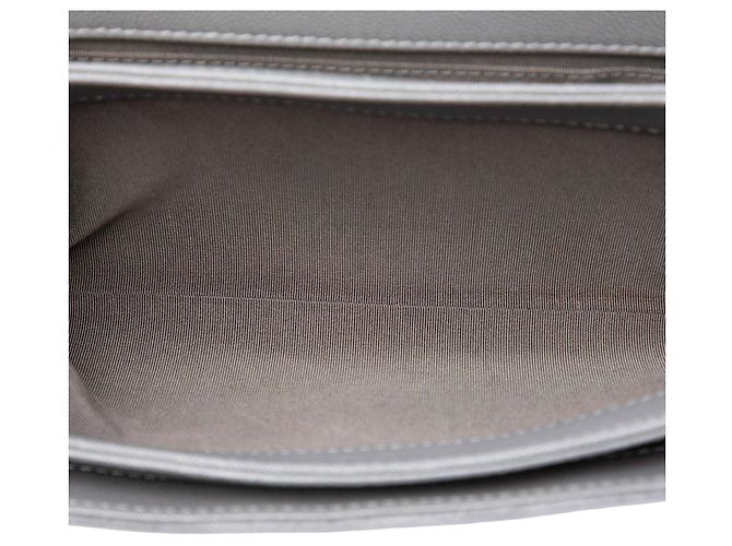 Lady Coco Flap Chanel Gray Small CC Stitched Caviar and Suede Marrone - vista 4