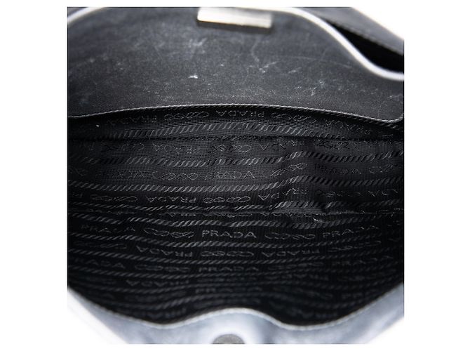 Borsa a tracolla Cleo in pelle Spazzolato argento Prada - vista 4