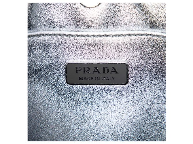 Borsa a tracolla Cleo in pelle Spazzolato argento Prada - vista 5