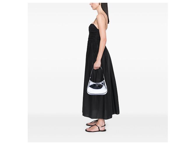 Borsa a tracolla Cleo in pelle Spazzolato argento Prada - vista 6