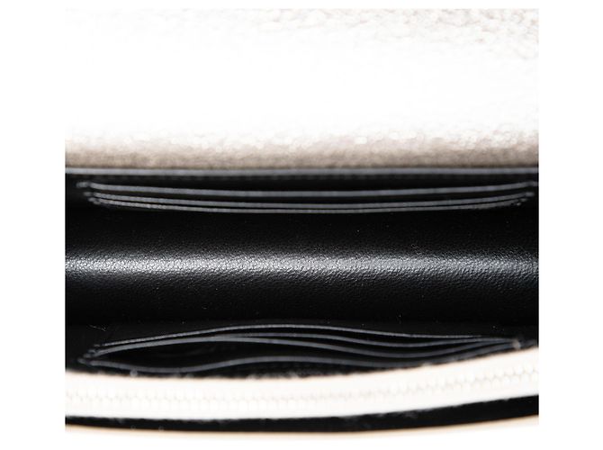 Portafoglio con catena Saint Laurent Mini Metallico in pelle di vitello Argento Monogram Sunset - vista 4