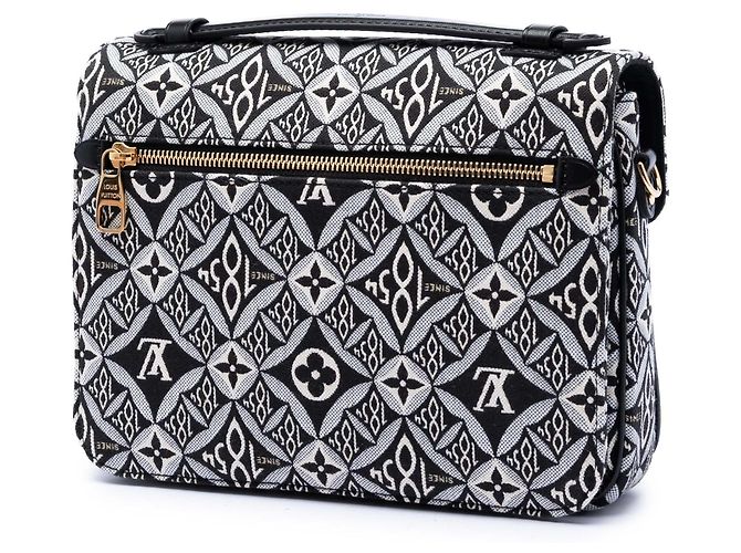 Pochette Metis Louis Vuitton in jacquard monogram nero Since 1854 - vista 2