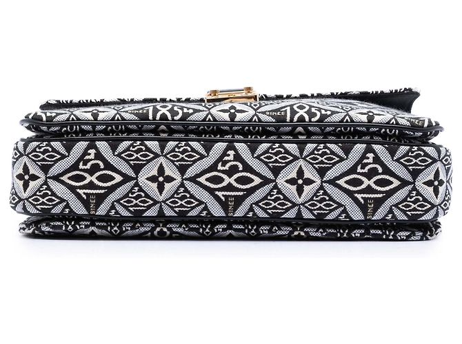 Pochette Metis Louis Vuitton in jacquard monogram nero Since 1854 - vista 3