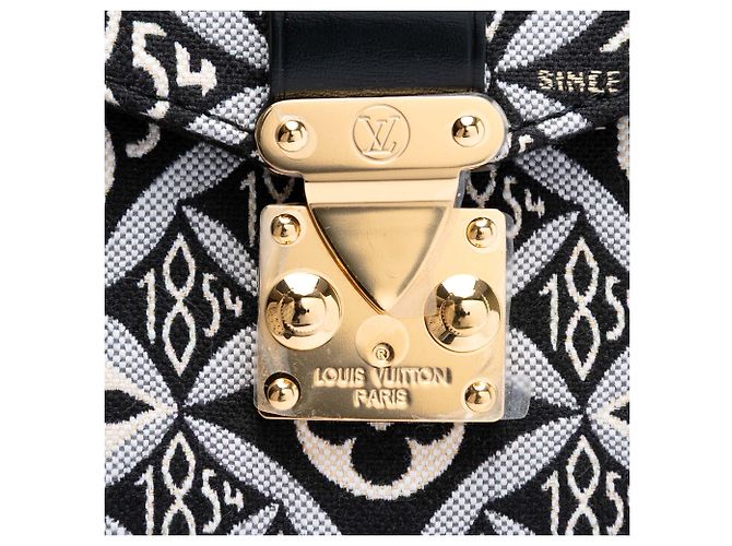 Pochette Metis Louis Vuitton in jacquard monogram nero Since 1854 - vista 5
