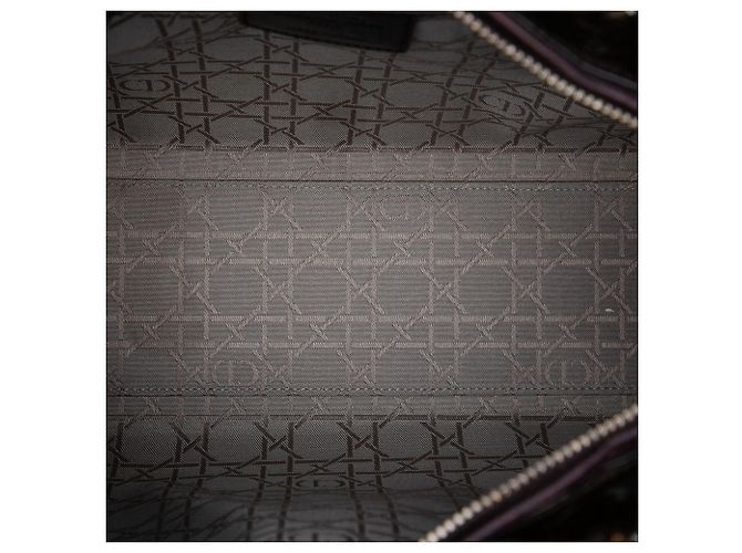 Dior Purple Large Patent Cannage Lady Dior Porpora - view 4