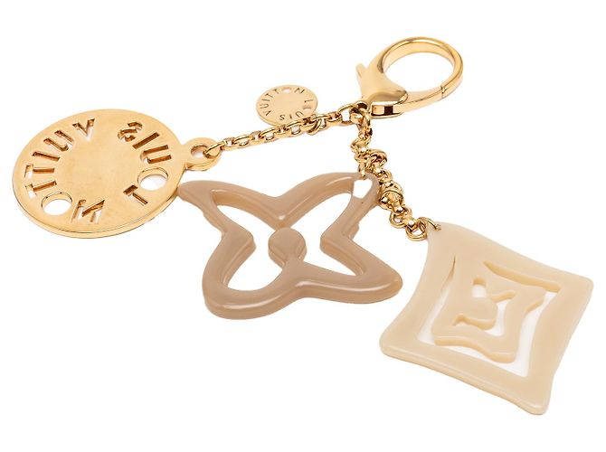 Charm per borsa Tahitienne in resina e placcato oro marrone Louis Vuitton - vista 2