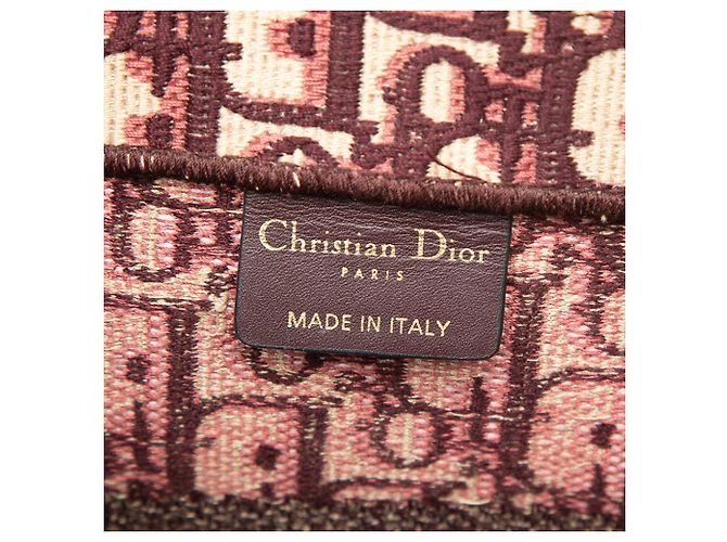 Dior Red Medium Oblique Bestickte Canvas Book Tote Rot - Ansicht 5