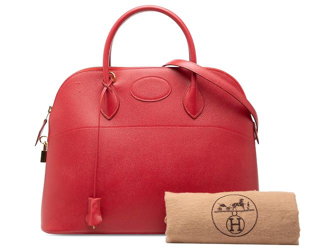 Hermès Red Courchevel Bolide 37 Rosso - vista 8