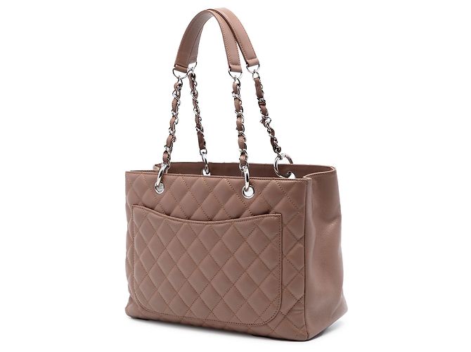 Chanel Brown Caviar Grand Shopping Tote Marrone - vista 2
