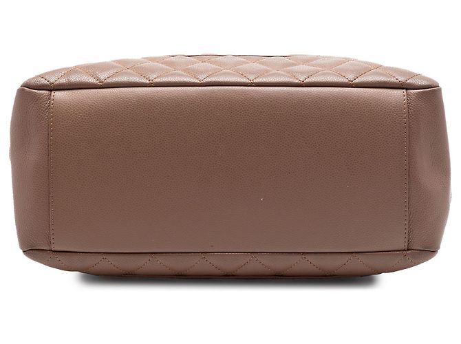 Chanel Brown Caviar Grand Shopping Tote Marrone - vista 3