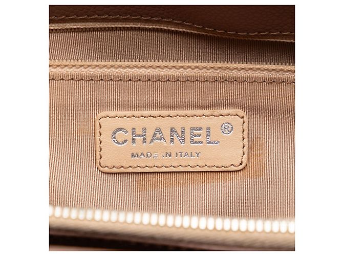 Chanel Brown Caviar Grand Shopping Tote Marrone - vista 5