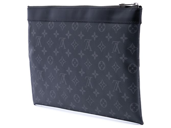 Pochette Louis Vuitton Black Monogram Eclipse Discovery GM Nero - vista 2