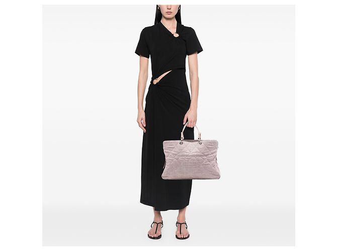 Chanel Pink Large CC gesteppter Denim Tote - Ansicht 6
