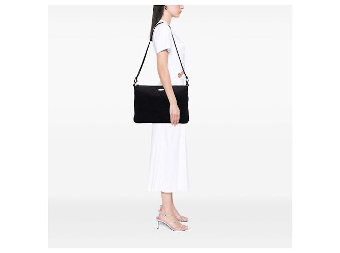 Borsa a tracolla Gucci Black GG Denim Nero - vista 6