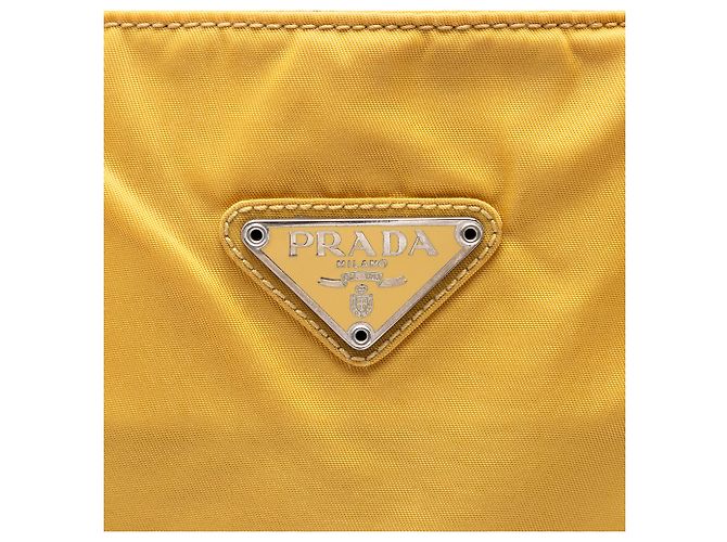 Tote City in Tessuto giallo Prada - vista 5
