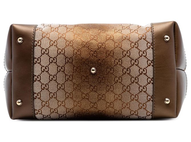 Borsa a tracolla Gucci Brown GG Lurex Heart Bit Marrone Bronzo - vista 3