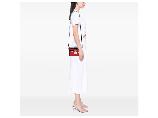 Petite Malle Louis Vuitton Petit Malle in pelle Epi rossa - vista 6