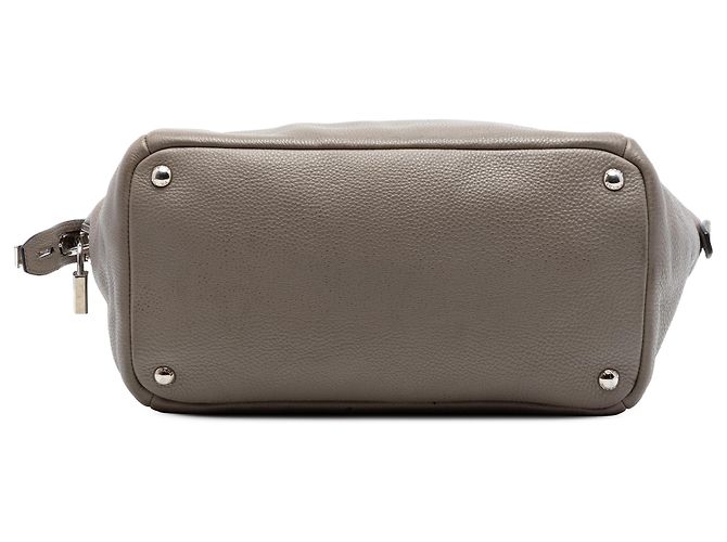 Borsa Prada Brown Vitello Daino a doppio manico Marrone Taupe - vista 3