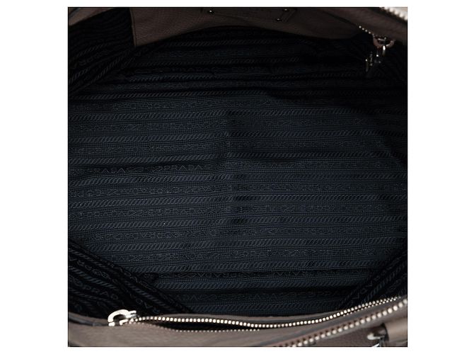 Borsa Prada Brown Vitello Daino a doppio manico Marrone Taupe - vista 4