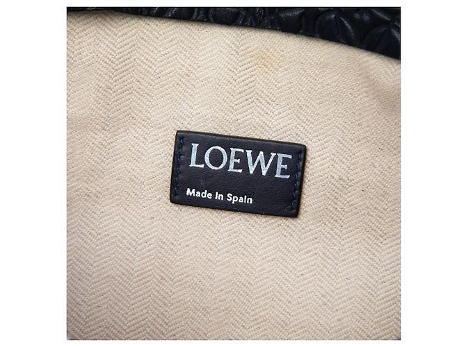 Clutch LOEWE Blue Embossed Anagram Leather Repeat T Blu navy - vista 5