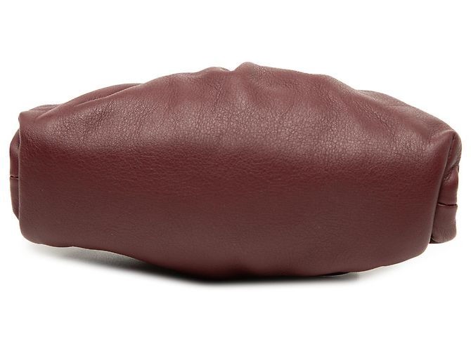 Borsa a tracolla The Extra Mini Pouch in agnello rosso Bottega Veneta Bordò - vista 3