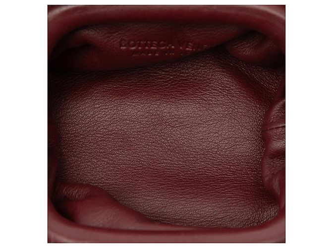 Borsa a tracolla The Extra Mini Pouch in agnello rosso Bottega Veneta Bordò - vista 4