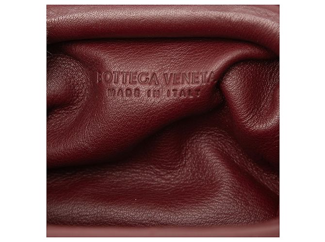 Borsa a tracolla The Extra Mini Pouch in agnello rosso Bottega Veneta Bordò - vista 5