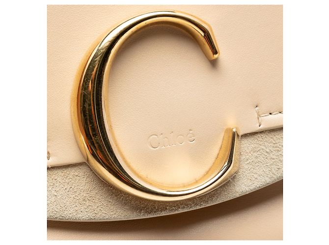 Borsa Chloé Beige Mini Calfskin C Satchel - vista 5