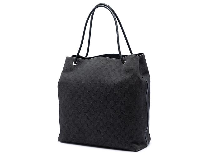 Gucci Gifford Tote aus Denim GG groß Grau Braun Anthrazitgrau - Ansicht 2