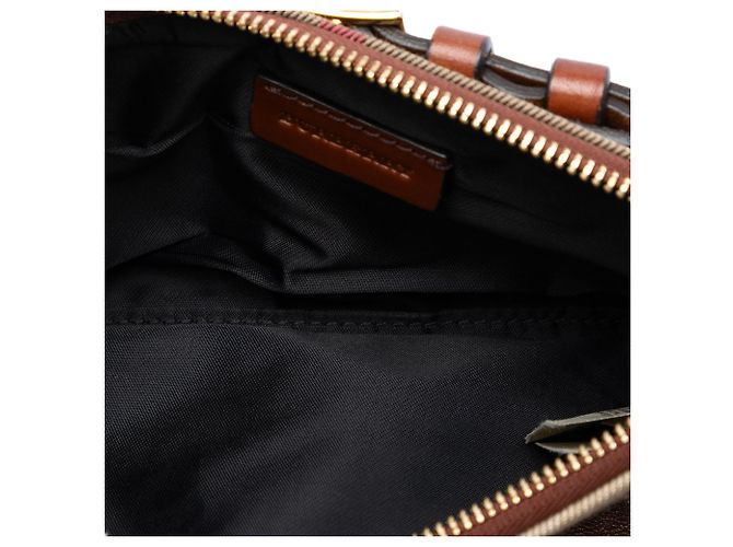 Clutch Adeline Fold Over in tela House Check beige e pelle Burberry - vista 4